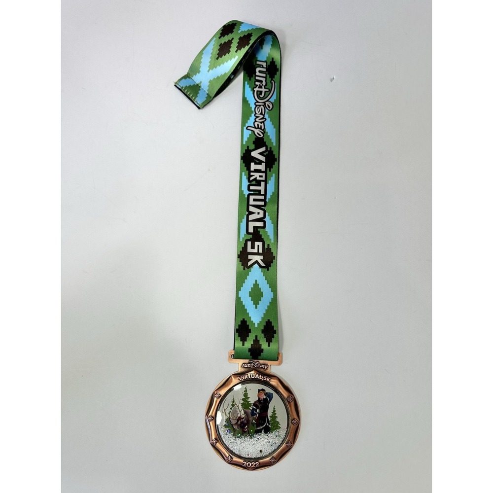 Disney 2022 RunDisney Frozen Kristoff Sven Virtual 5K Marathon Medal
